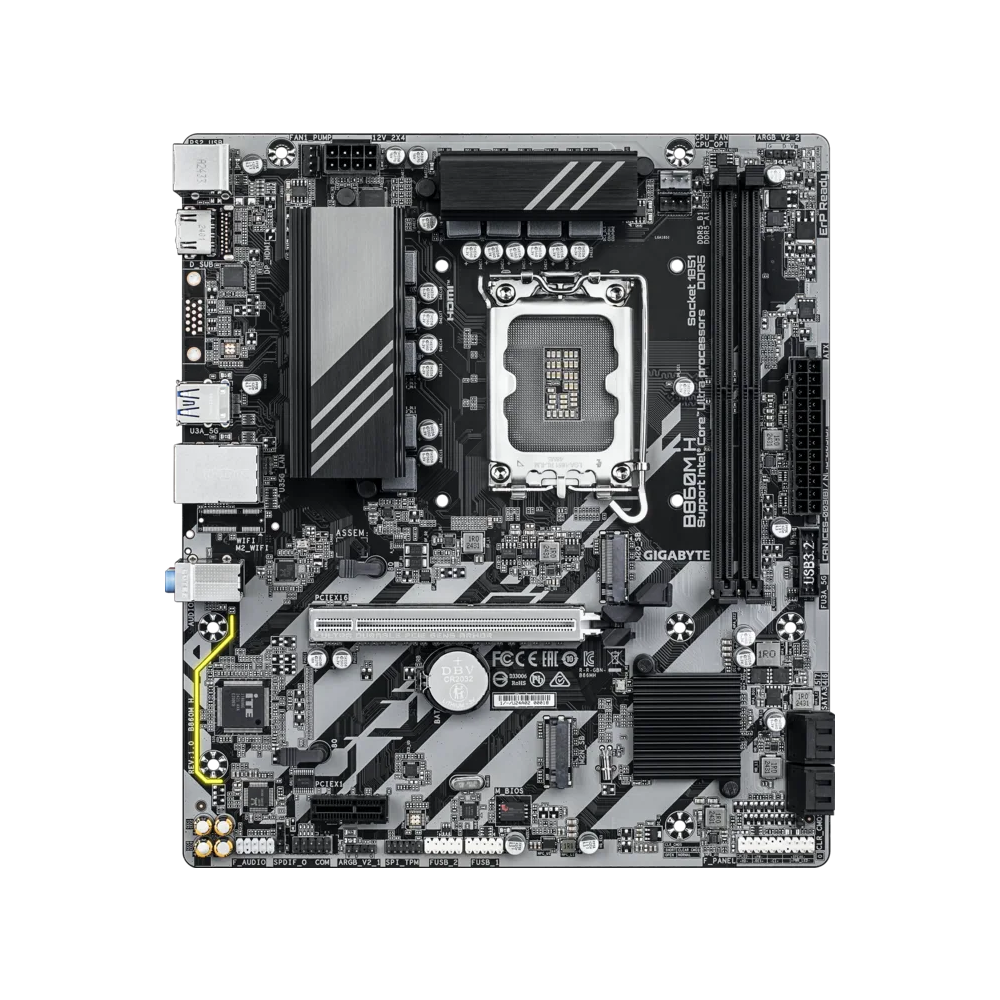 GIGABYTE B860M H Motherboard - DDR5 / HDMI / USB - Black