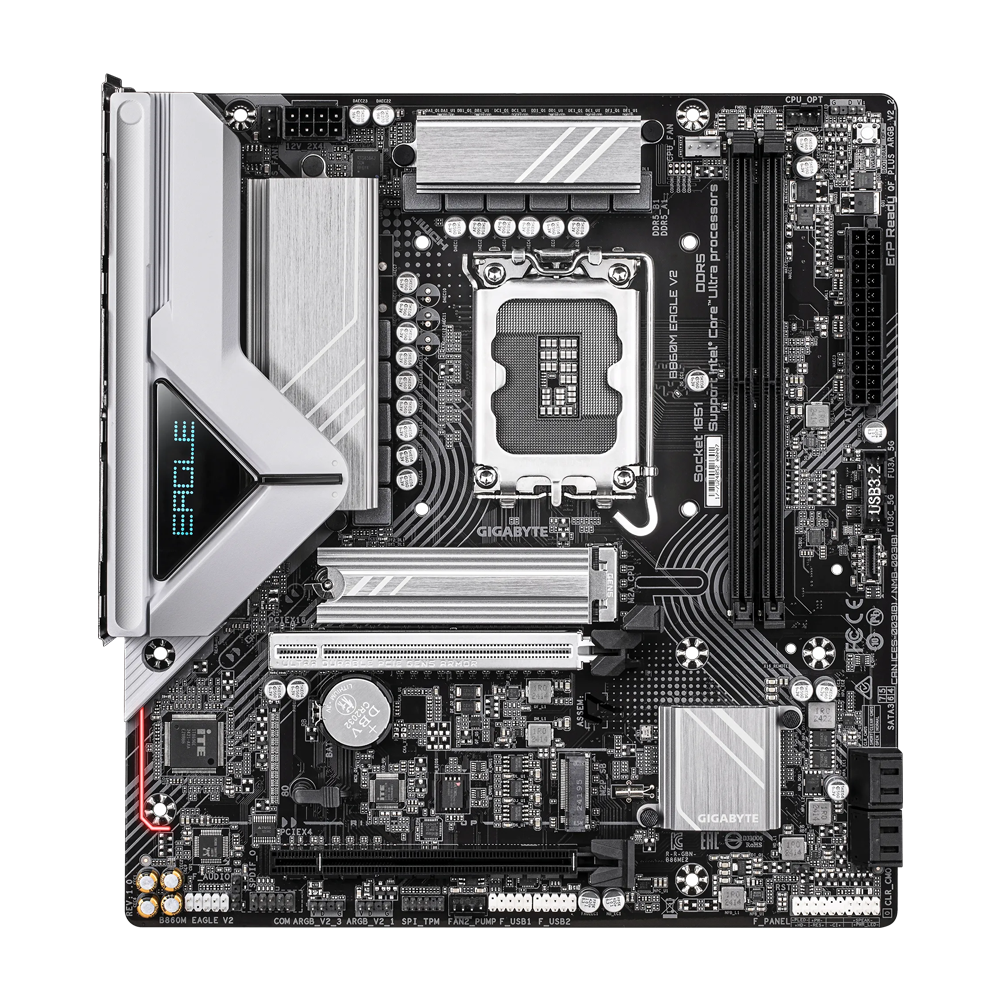 GIGABYTE B860M EAGLE V2 Gaming Motherboard - DDR5 / HDMI / DisplayPort / USB - Black