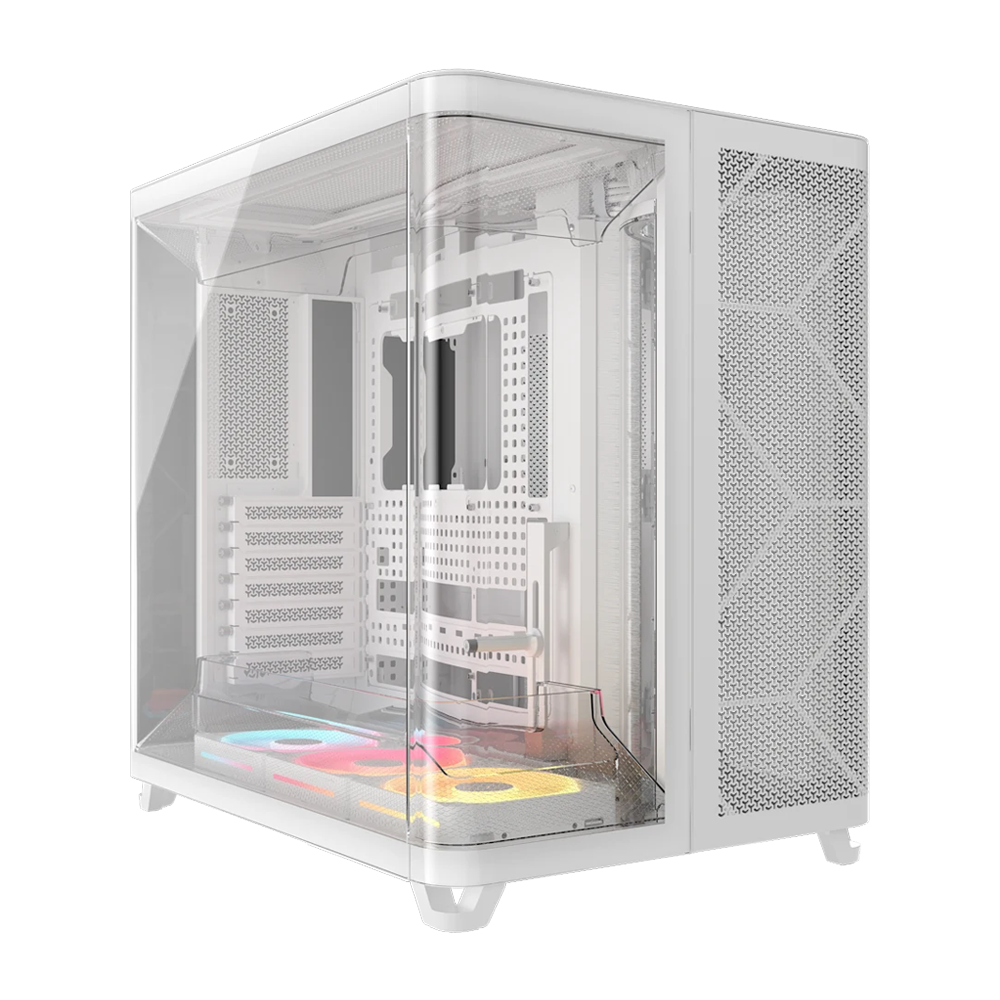 CORSAIR AIR 5400 LX-R LINK Tempered Glass Mid Tower ATX Case - White