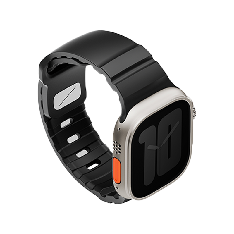 Uniq Alton Silicon Strap for Apple Watch 49/46/45/44mm - Midnight Black