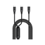 RavPower Cable 1.2m 2 in 1 USB-C to USB-C & USB-C - Black