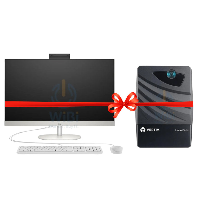 HP 27-CR0027NE AIO PC - i7-1355U / 16GB / 512GB (NVMe M.2 SSD) / 27" FHD Touch / 1YW / Shell White + Vertiv / Liebert itON 800VA (360W) UPS - Bundle Offer