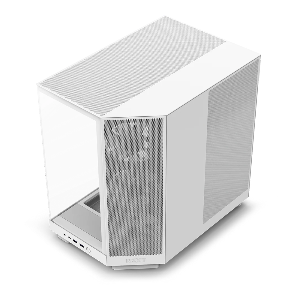 NZXT H6 Flow RGB (2023) Compact Dual-chamber ATX Case with RGB Fans - All White