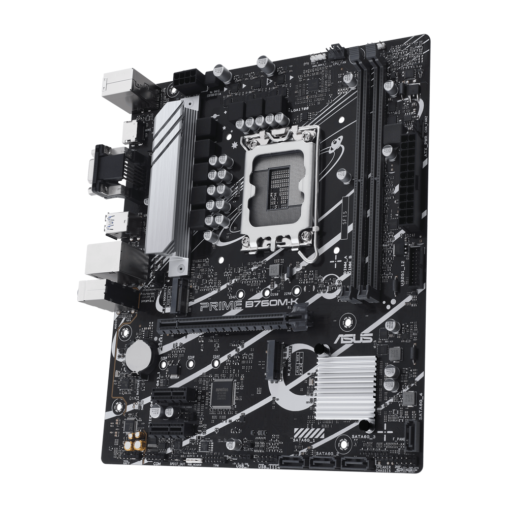 ASUS PRIME B760M-K Motherboard - DDR5 / HDMI / Ethernet / USB - Black