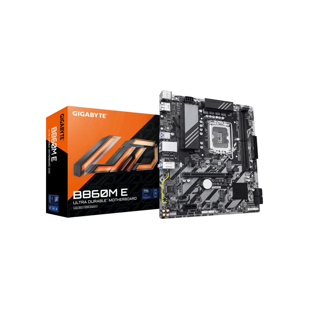 GIGABYTE B860M-E Motherboard - DDR5 / HDMI / DisplayPort / USB - Black