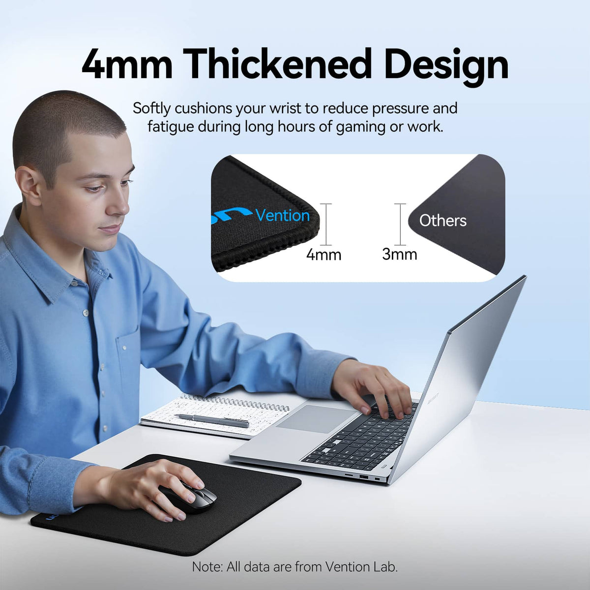 Vention FPS Smooth Surface Gaming Mouse Pad - 280*320mm / Black