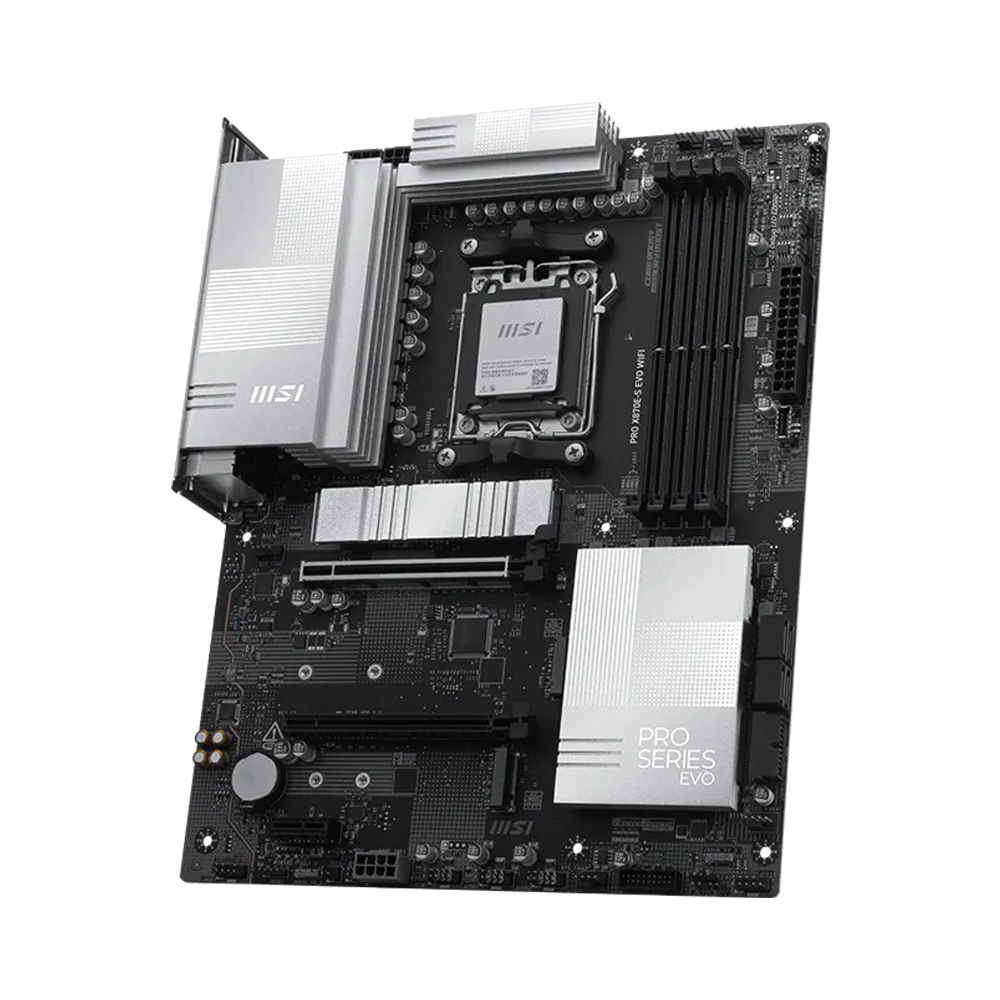 MSI PRO X870E-S EVO Motherboard - DDR5 / Wi-Fi / Bluetooth / HDMI / DisplayPort / USB - Black