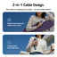 Vention Mini Power Bank with Built-in USB-C  Cable - 10000mAh / USB-C / USB-A / Grey