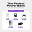 Statik Snap-N-Charge Magnetic Tips V3 Power Bank - 3200mAh / USB-C / Lightning / Micro USB / Black