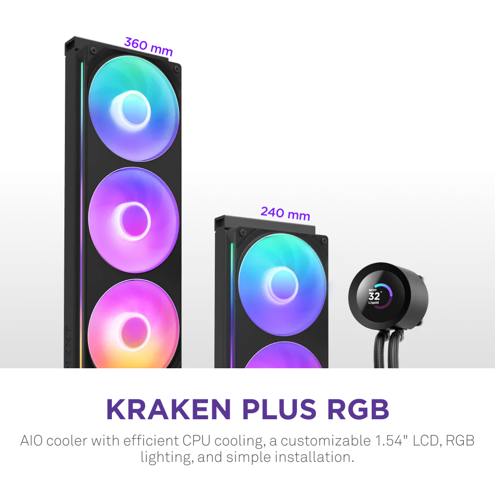 NZXT Kraken 360 RGB V2 AIO Liquid Cooler - 360mm / Black