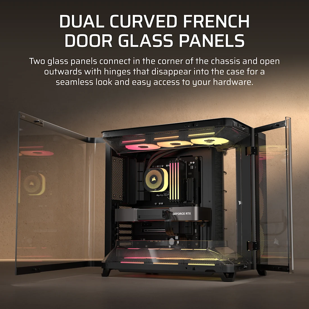 CORSAIR AIR 5400 LX-R LINK Tempered Glass Mid Tower ATX Case - Black