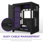 NZXT H9 Flow RGB (2025) Dual-Chamber Mid Tower Case With RGB Fans - Black