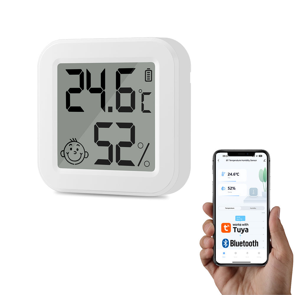 Gopeta WL-THB1 Digital Display Bluetooth Temperature and Humidity Sensor -  White