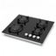 Glemgas Built-In Crystal Glass Gas Hob, 60cm GLGV64HBK