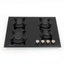 Glemgas Built-In Crystal Glass Gas Hob, 60cm GLGV64HBK
