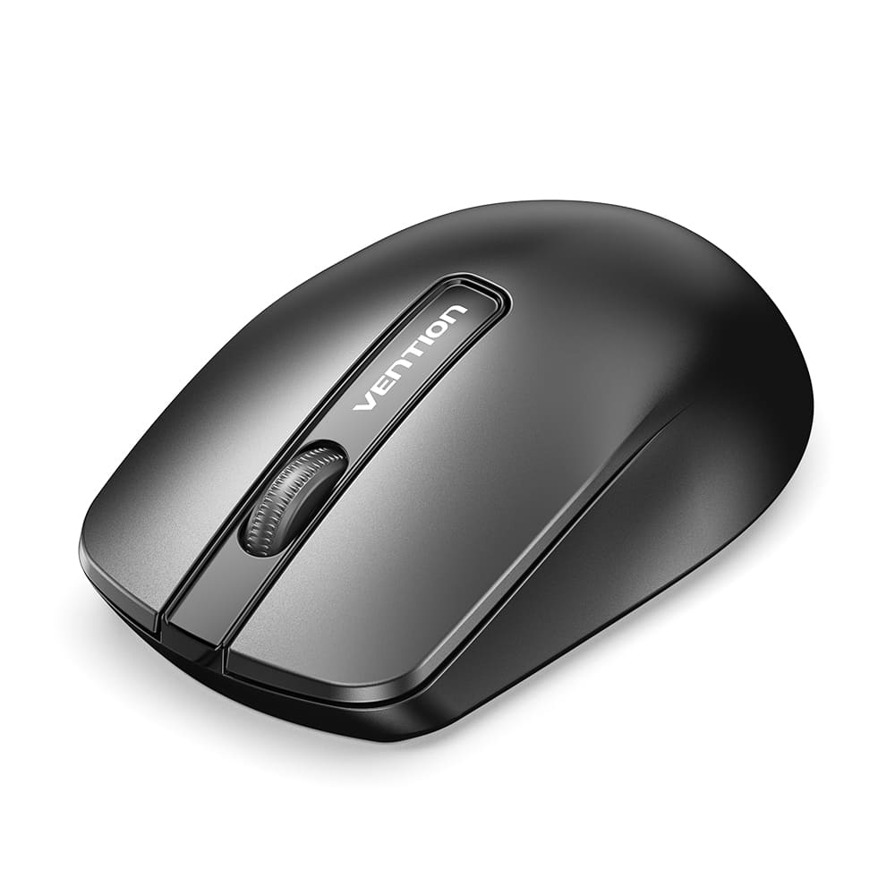 Vention 3-Button Wireless Computer Mouse with USB Receiver - 1200dpi / 2.4GHz / Black