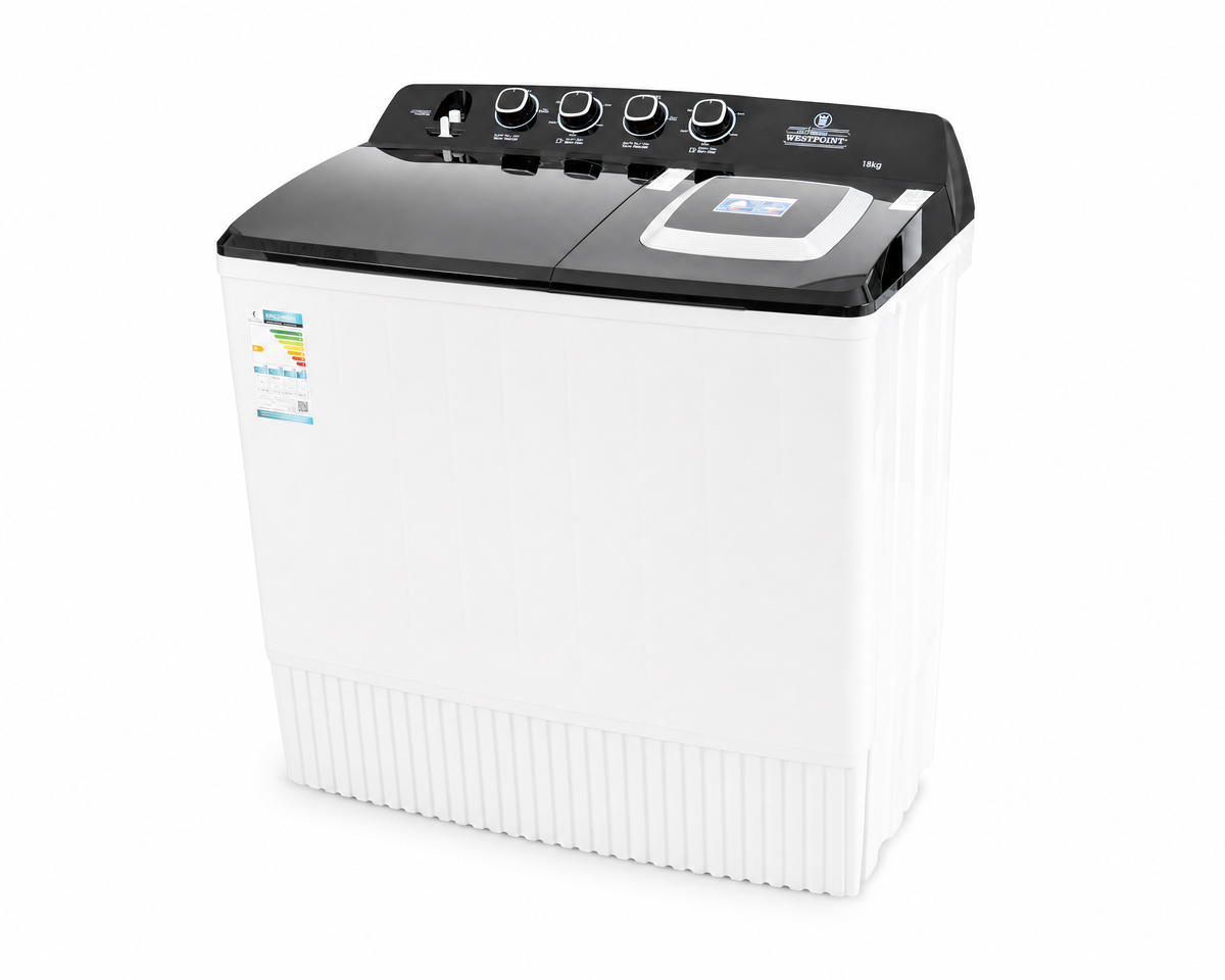 Westpoint Twin Tub Washing Machine with Pump, 18Kg WPWTX-1824