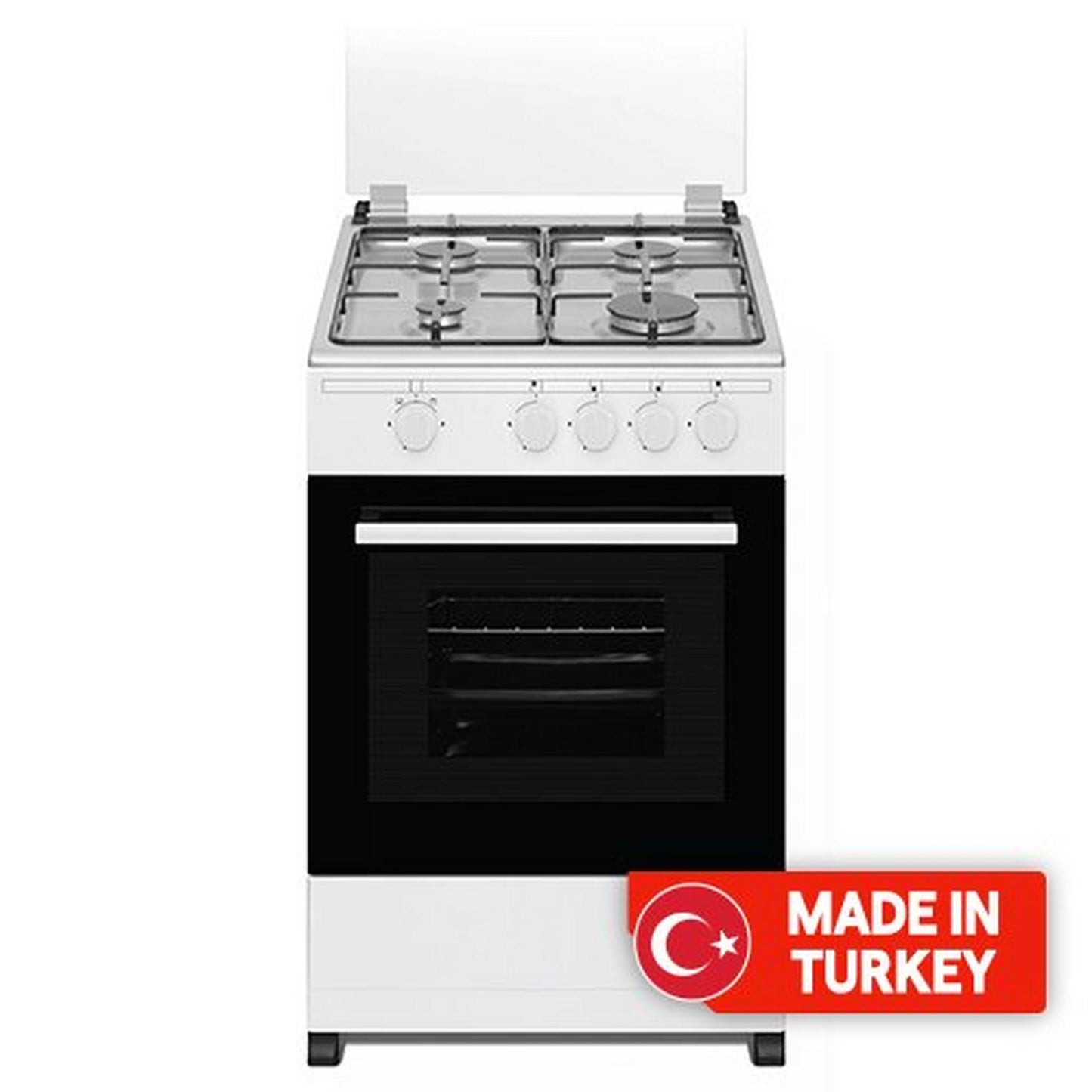 Wansa 4 Burners Floor Standing Gas Cooker, 50x50cm, WCT4403XW