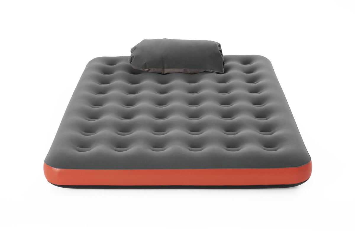Bestway 2.03m x 1.52m x 22cm roll & relax air mattress queen (contents:air mattress, repair patch, pocket bag)