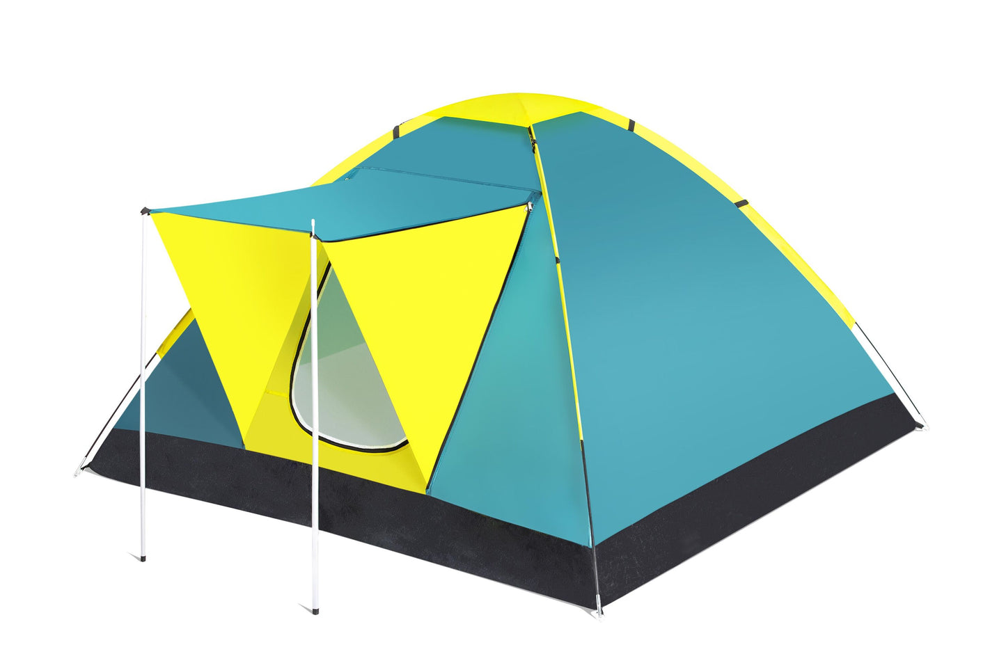 Bestway 2.10m x 2.10m x 1.20m coolground 3 tent (contents:tent, carry bags, ten pegs, one layer, 600mmh20)