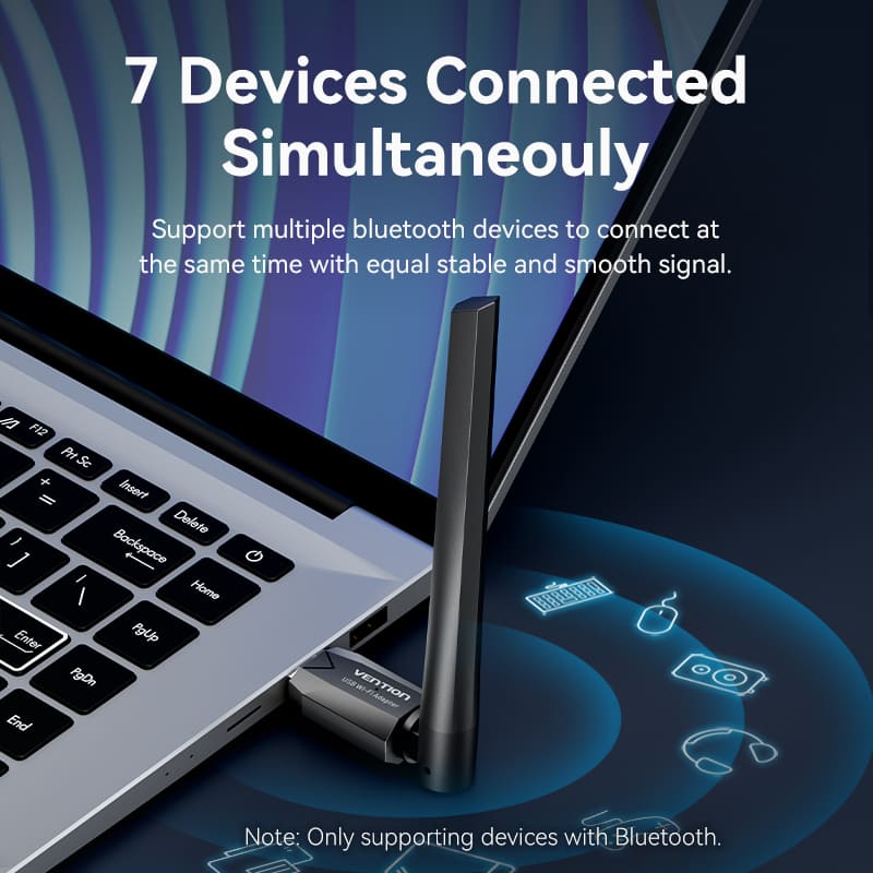 Vention AC650 USB Wi-Fi Dual Band Network Adapter With High Gain Antenna