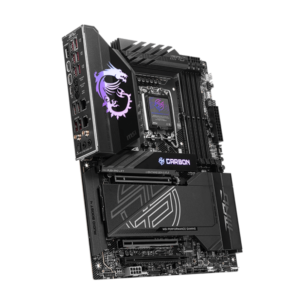 MSI MPG Z890 Carbon Motherboard - DDR5 / Wi-Fi7 / Bluetooth / HDMI / DisplayPort / USB - Black