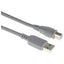 Mowsil USB 2.0 Type-A to Type-B Printer Cable - 480Mbps / 1.8 Meter / Grey