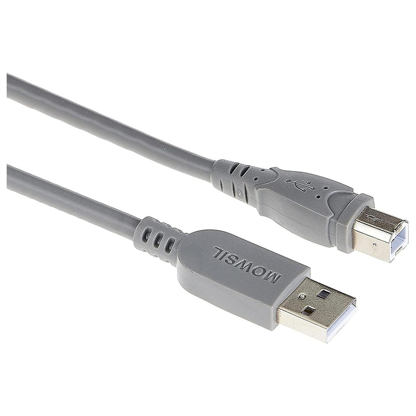 Mowsil USB 2.0 Type-A to Type-B Printer Cable - 480Mbps / 1.8 Meter / Grey