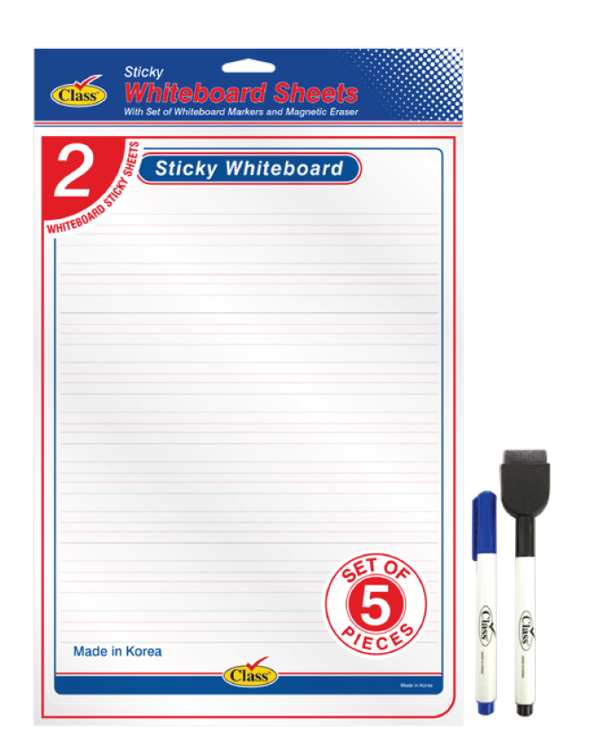 Class 5-in1 Stickable White Board