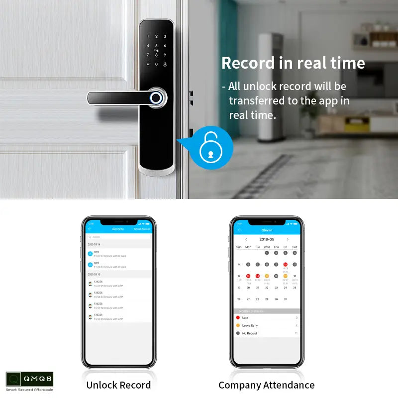 Gopeta Smart TTlock for the wooden doors H03-GP - Bronze