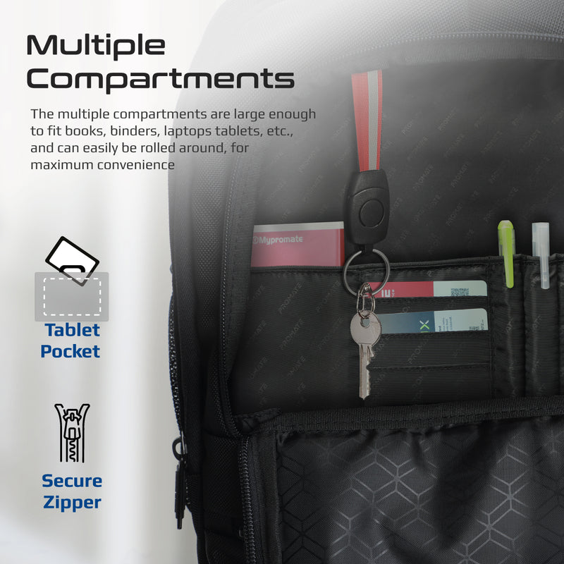 Promate Compact-TR Trolley Bag - 15.6" / Black