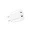 Promate BiPlug-2 High-Speed Dual Port Charger -17W / USB-A / USB-C / White