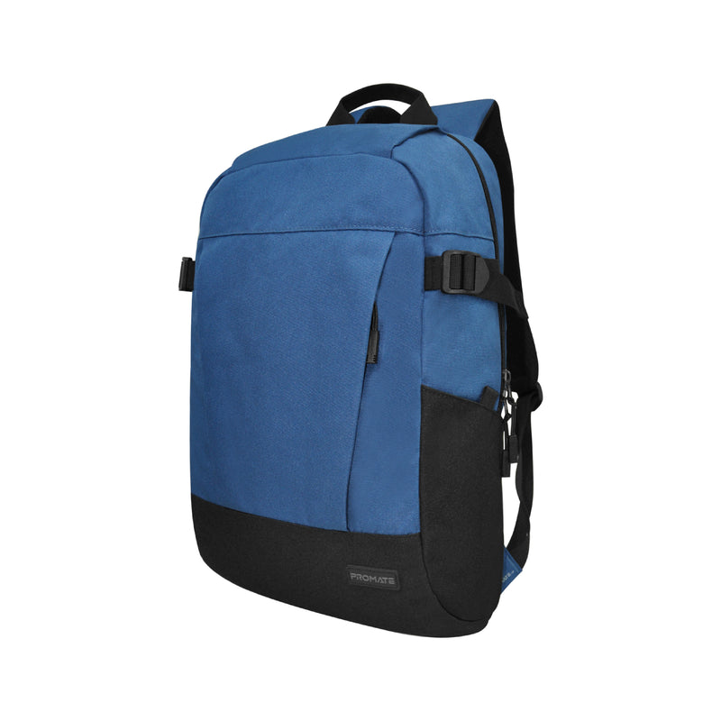 Promate Birger ComfortStyle Laptop Backpack for 15.6" - Blue