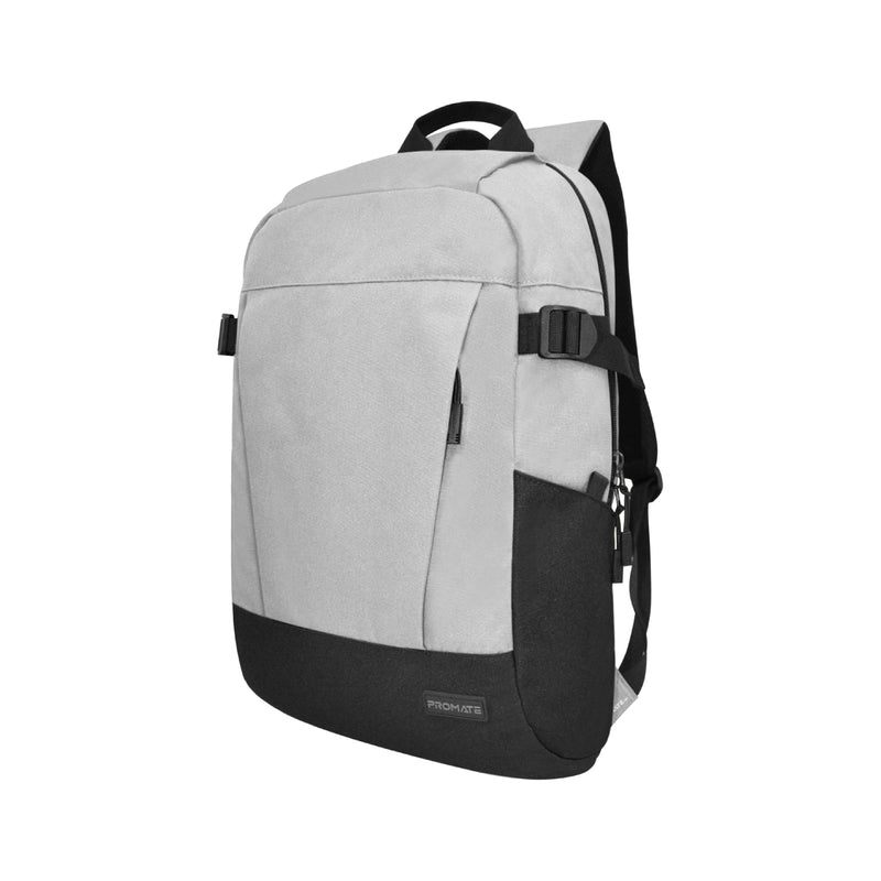 Promate Birger ComfortStyle Laptop Backpack for 15.6" - Grey