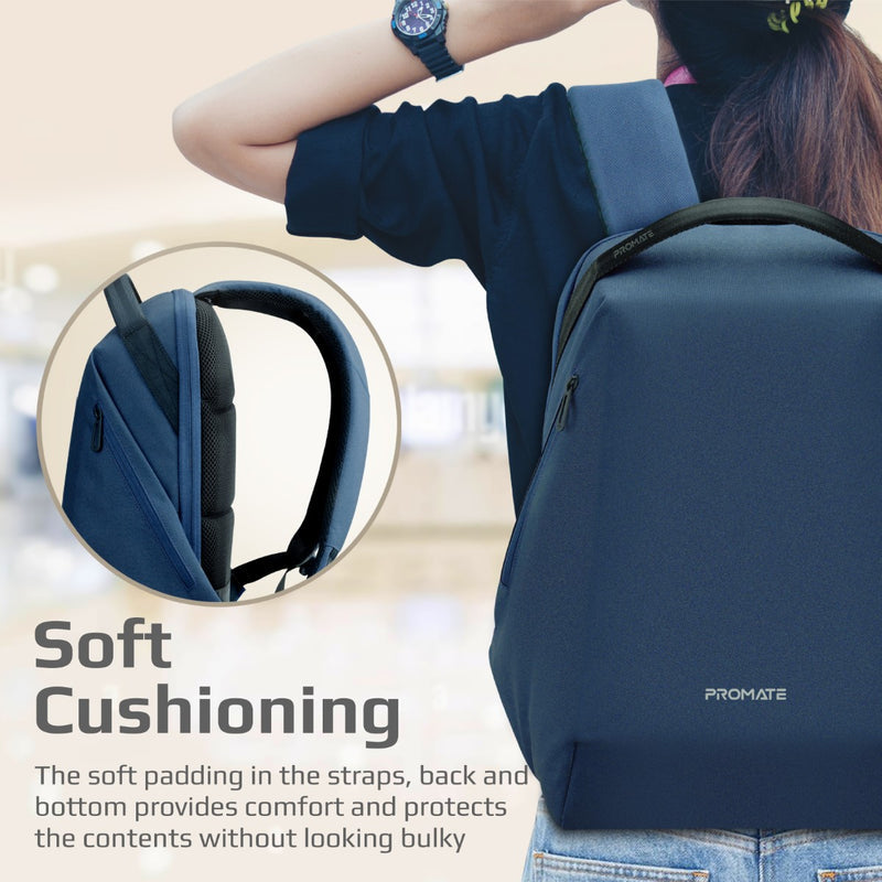 Promate EcoPack-BP EcoPakt Lightweight BackPack for 15.6" - Blue