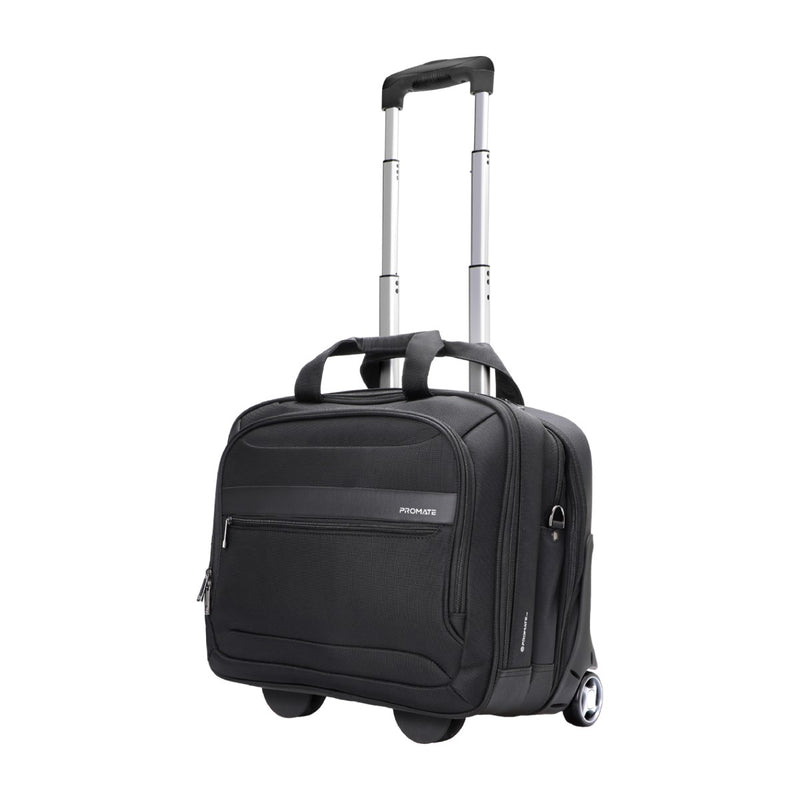 Promate Persona-TR Versatile Travel Trolley Bag - 16” / Black