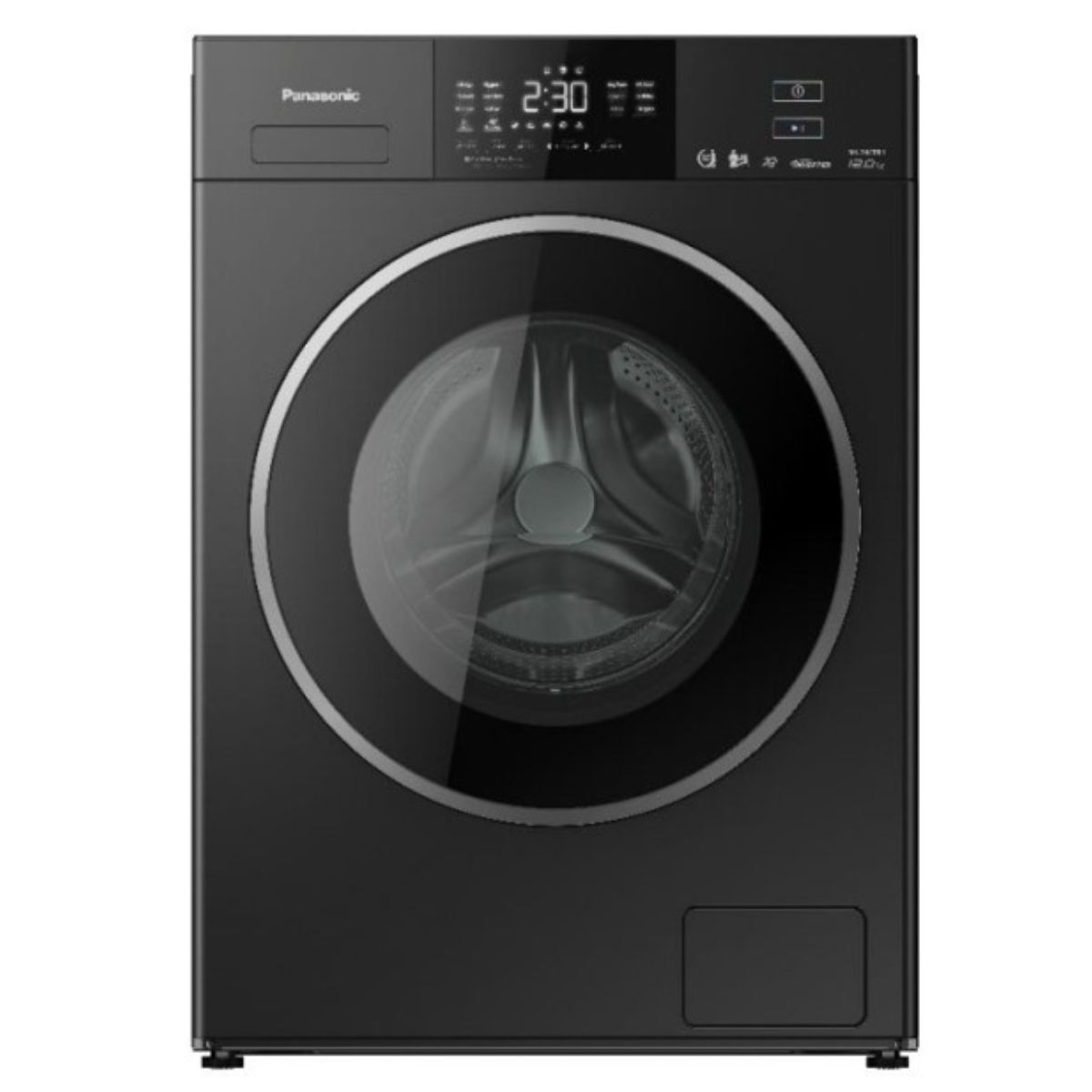 Panasonic Front Load Washer 12KG, 1200RPM - Black Silver - NA-24CER1BKW
