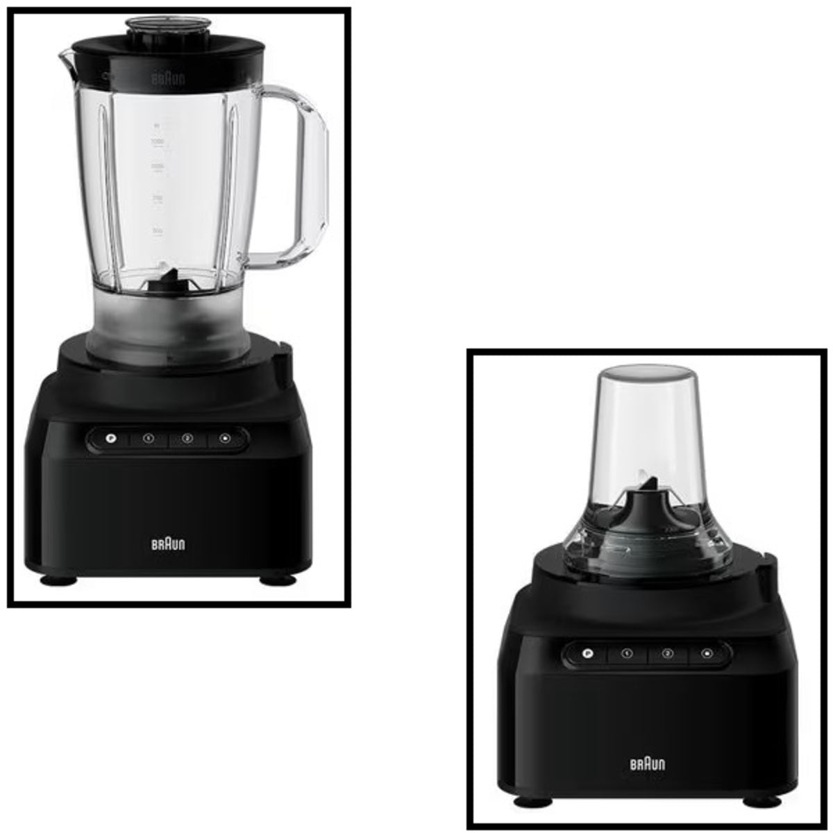 Braun Food Processor 800 Watts 2.1 Liters, Black - FP3132-B
