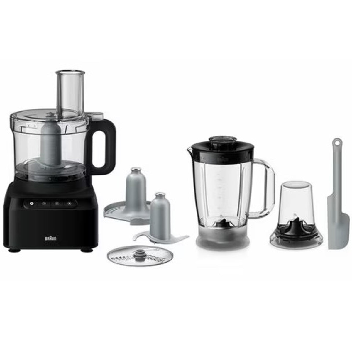 Braun Food Processor 800 Watts 2.1 Liters, Black - FP3132-B