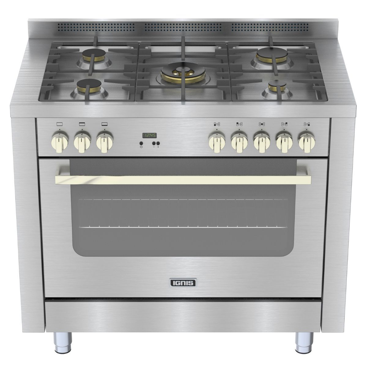 Ignis Gas Cooker 100x60cm 5 Burners, Inox - GPD1105DLFX