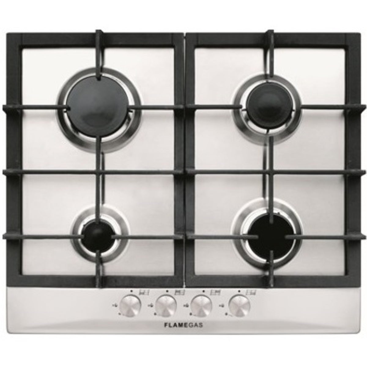 Flamegas Built-in Gas Hob 60cm 4 Burners, Stainless Steel - GT64HIX