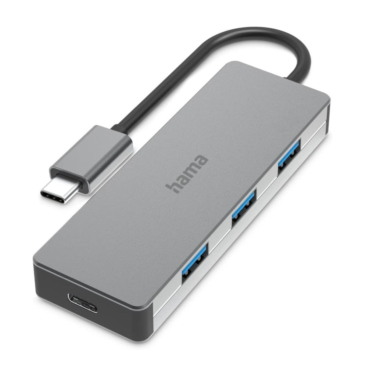Hama 4-in-1 USB Type-C Hub - Grey