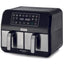 Kenwood Digital Twin Air Fryer 4 Liters + 4 Liters, Black/Silver - HFM75.000MB