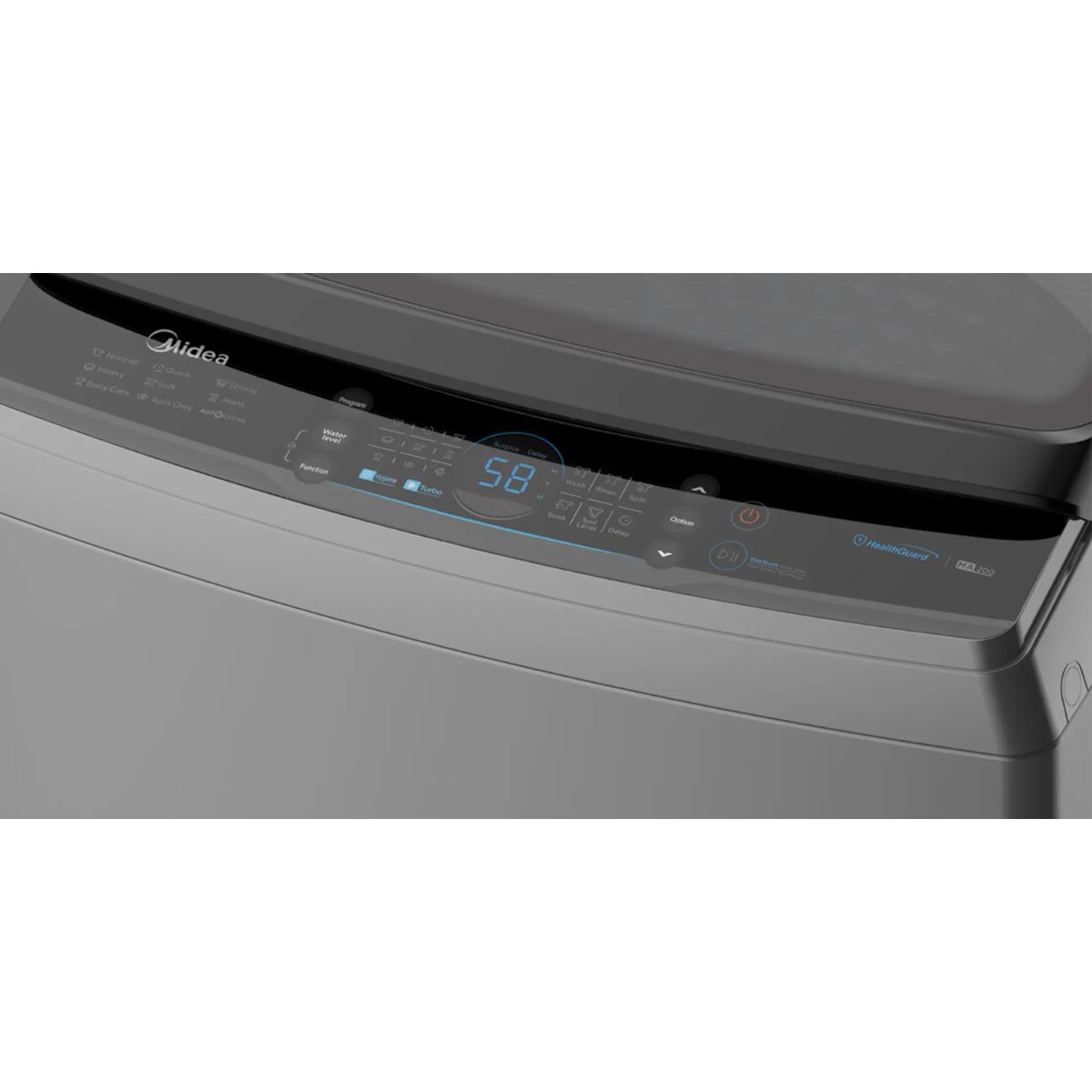 Midea Top Load Washer 15kg, Grey - MA200W150DH/GK-KW