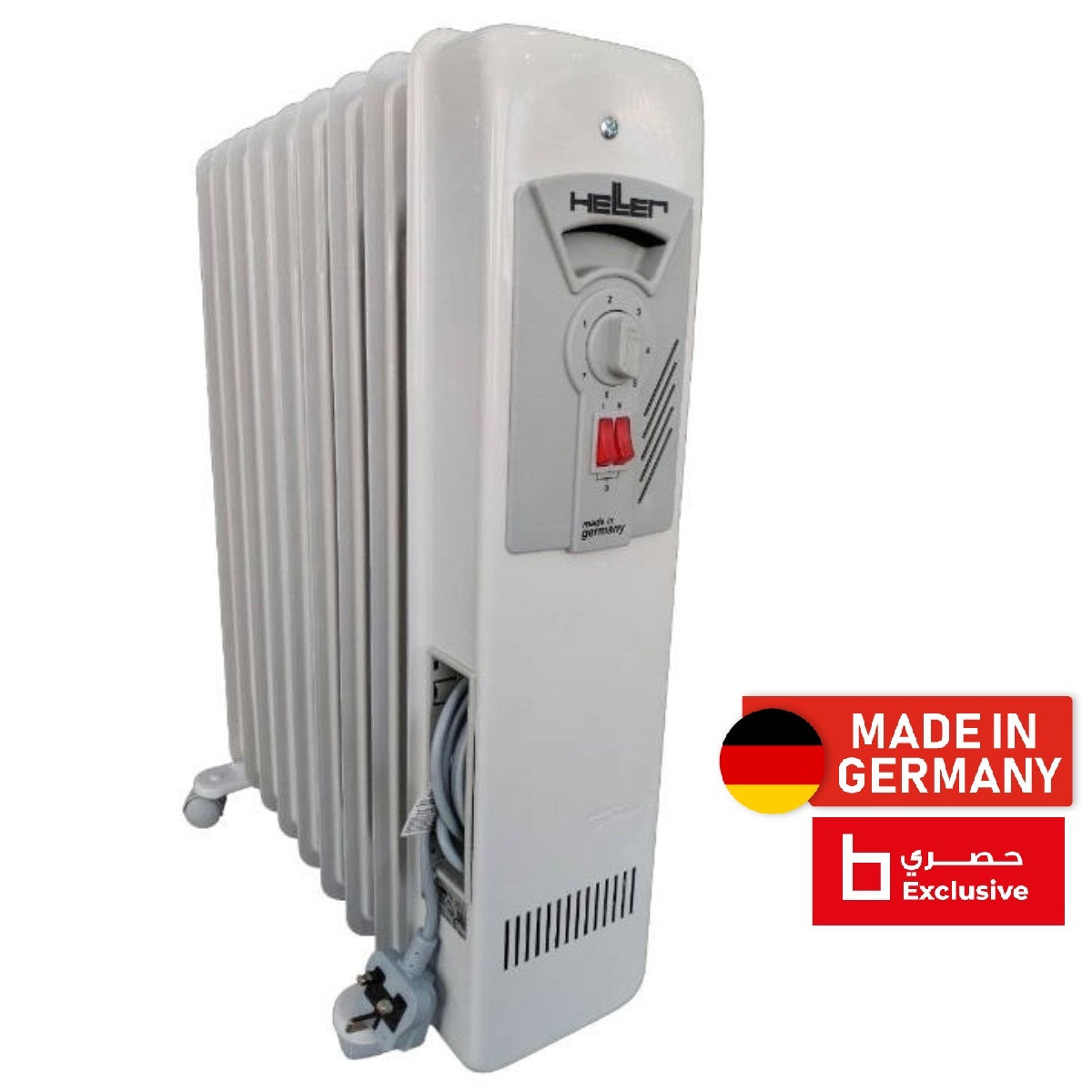 Heller Oil Heaters 15 Fins 2500 Watts - White - MAB-2515