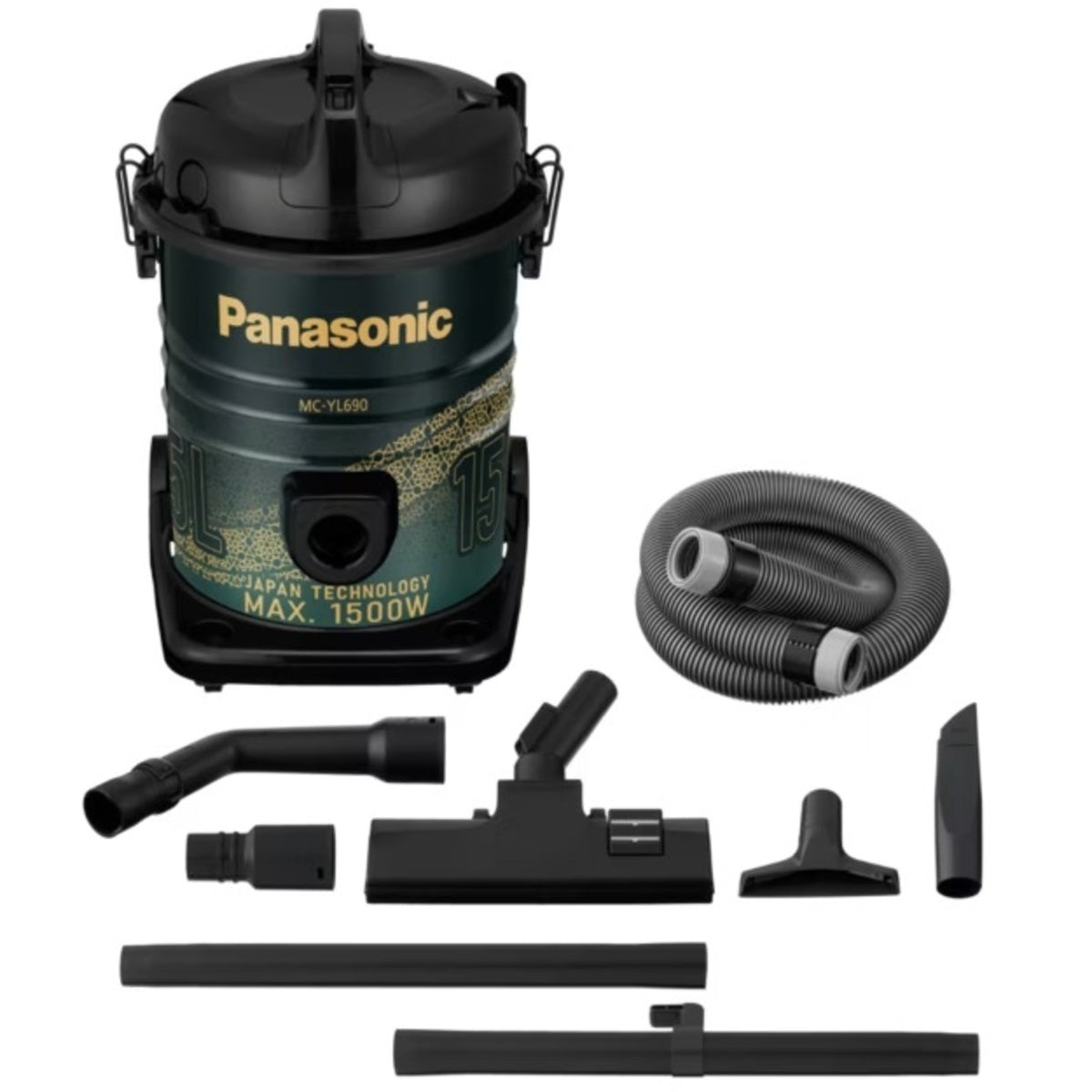 Panasonic Drum Vacuum Cleaner 1500 Watts 15 Liters - MC-YL690G747