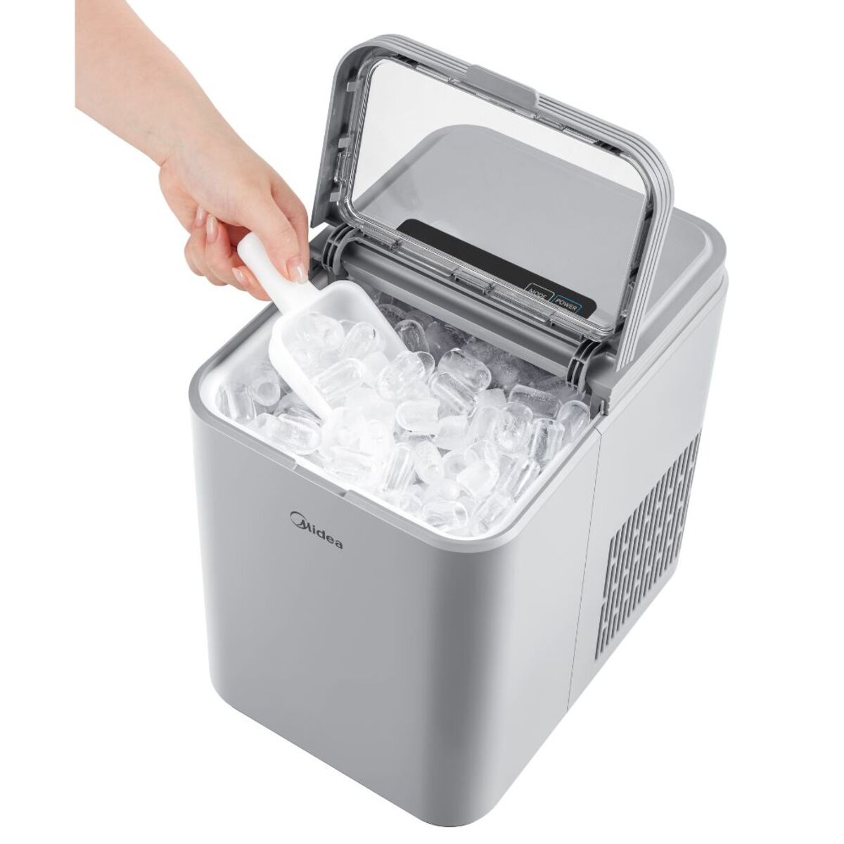 Midea 12kg Bullet Ice Maker, Gray - MERI12BG43KW