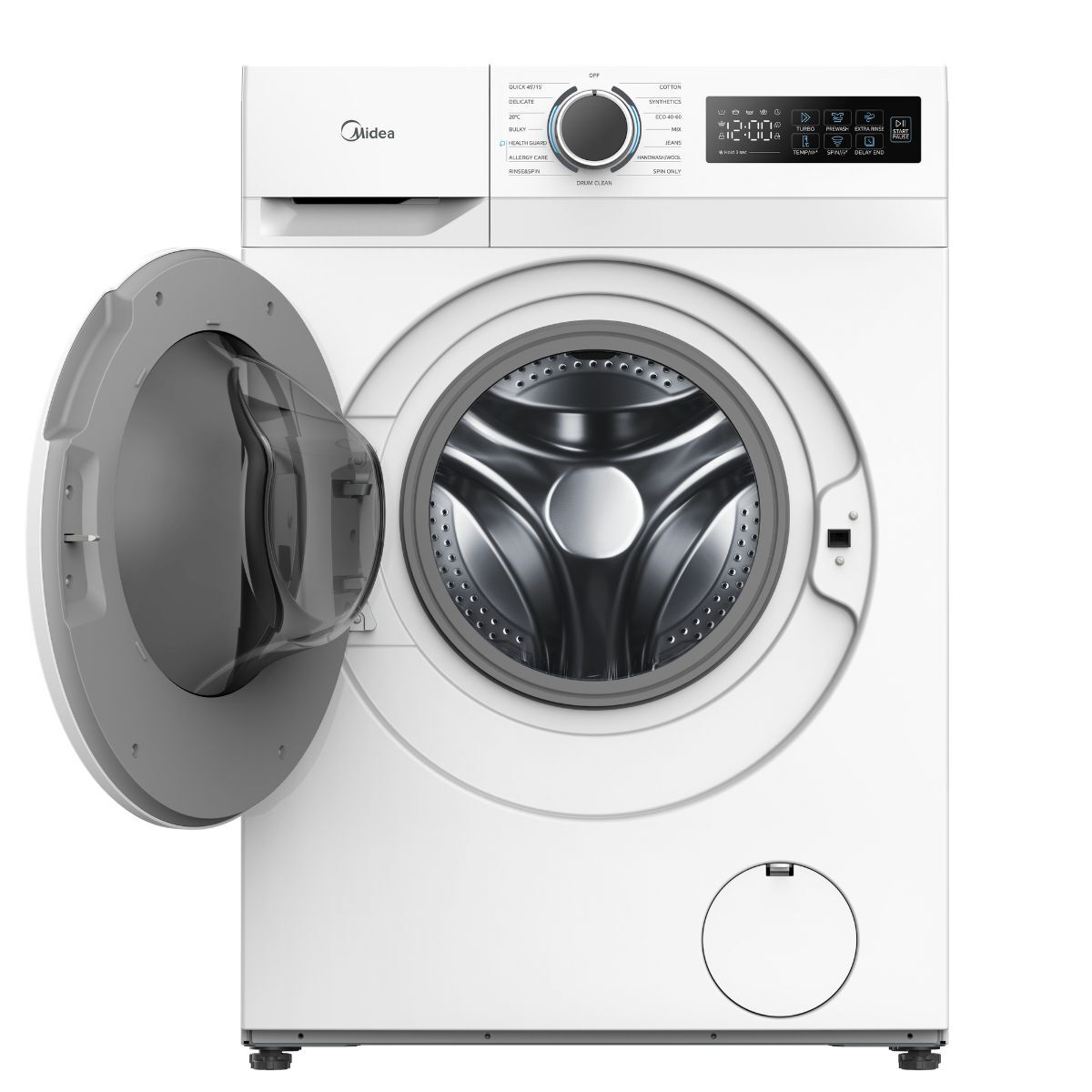 Midea Front Load Washer 7kg, White - MF110W70B/W-GCC