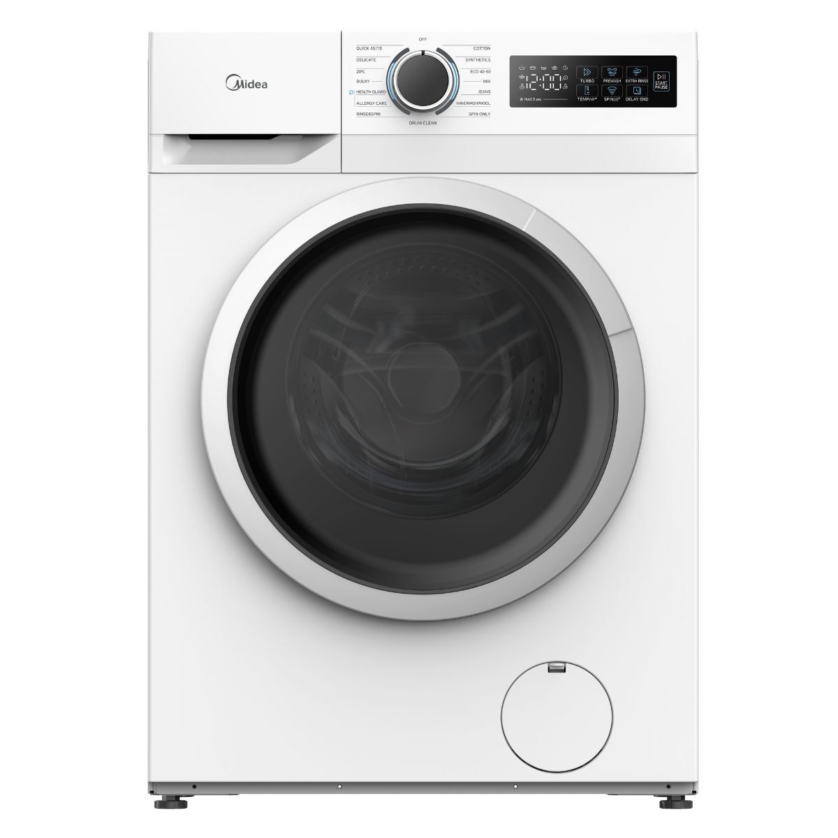 Midea Front Load Washer 7kg, White - MF110W70B/W-GCC