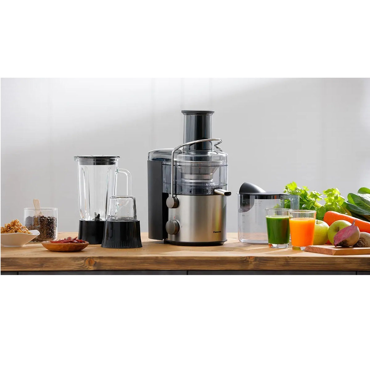 Panasonic 3-in-1 Juicer 1000 Watts 2 Liters, Black - MJ-CB800STZ